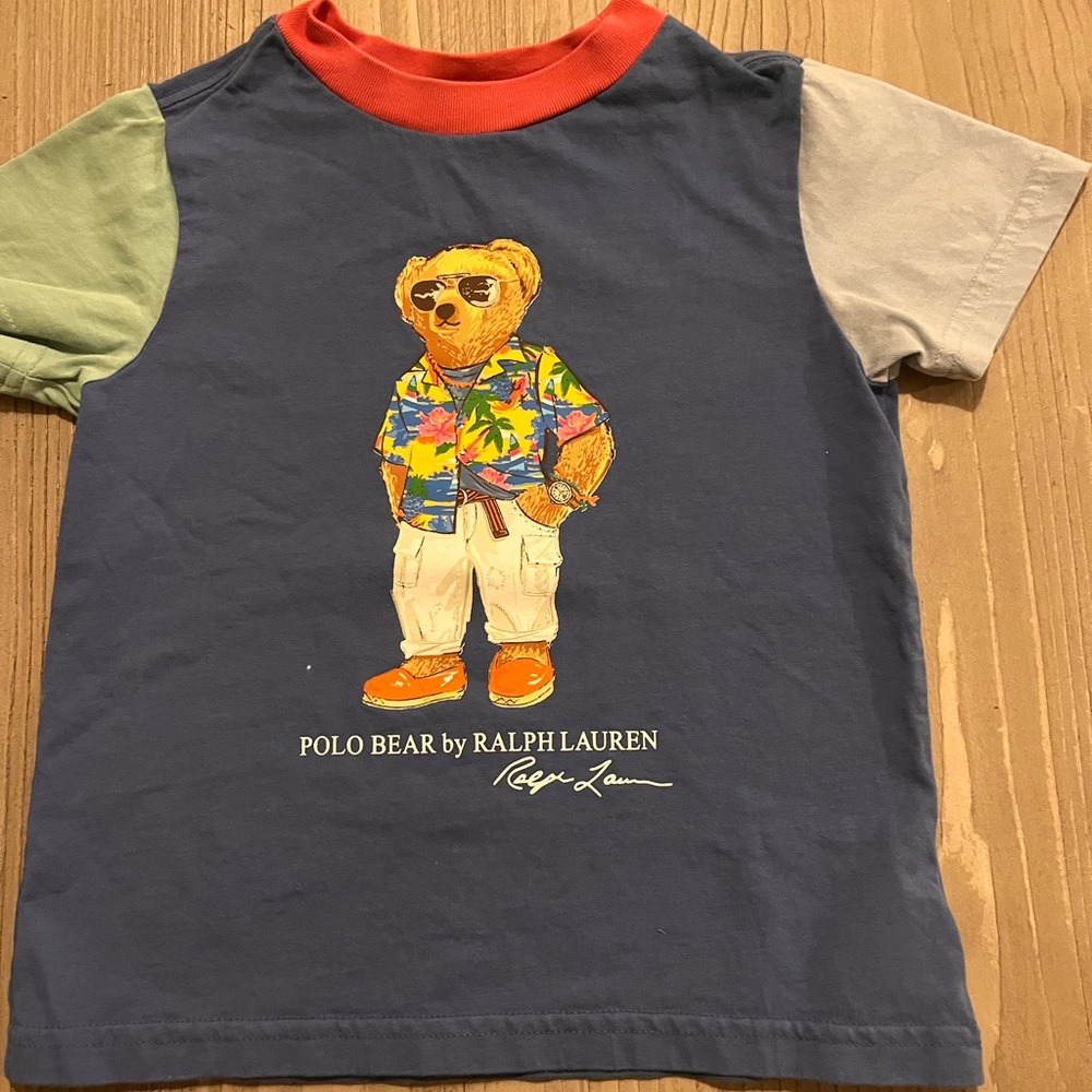 Polo by Ralph Lauren Kids' Multicolor Polo Bear Graphic T-Shirt size 3T